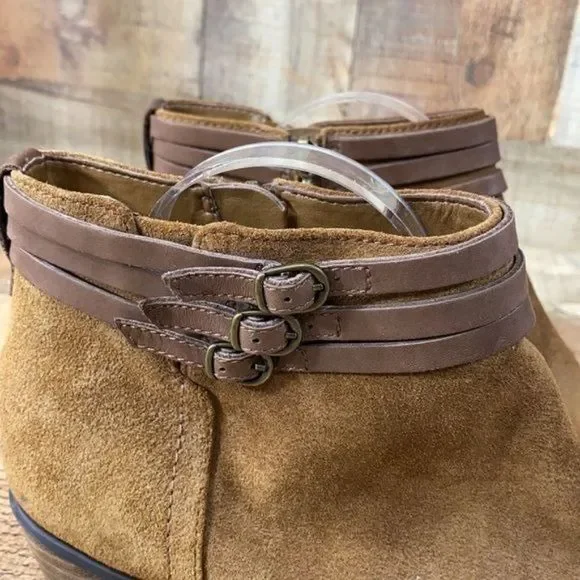 Clarks Artisan Gelata Siena Boots Tan Suede Boot Womens 11 M Ankle Booties - Picture 2 of 14